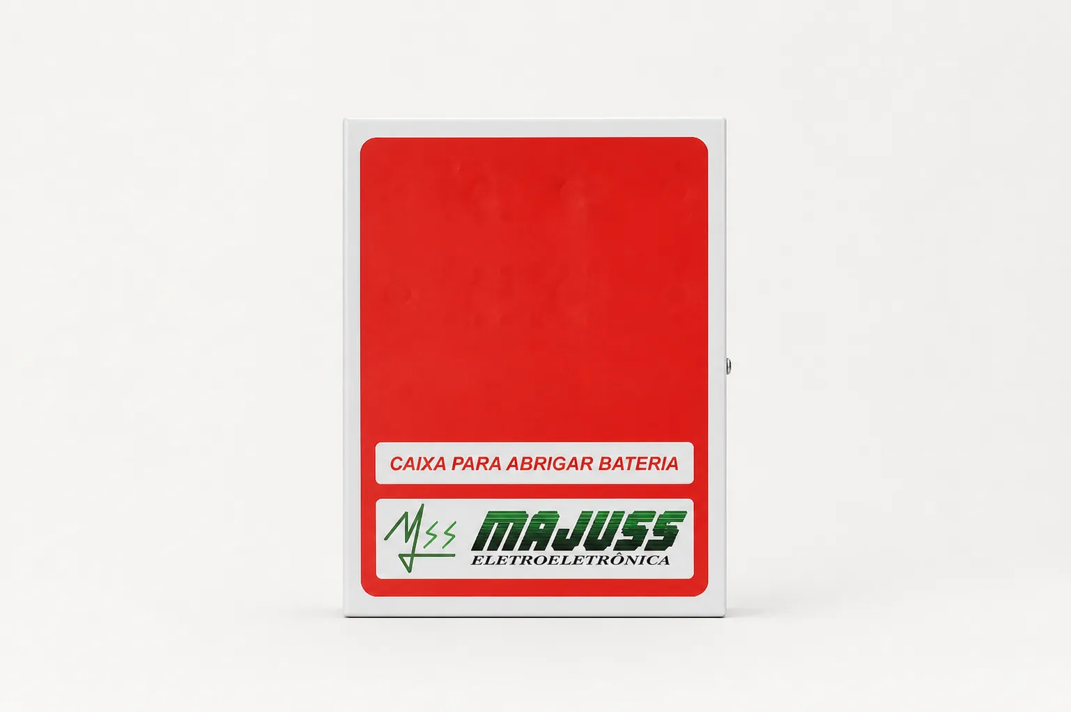 Caixa para abrigar bateria, produto da Majuss Eletroeletrônica